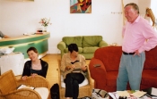 Tanya Ronder, Carolyn Seymour and Pennant Roberts at the studio