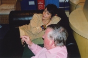 Pennant Roberts and Carolyn Seymour begin their press interviews