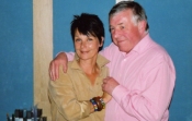 Pennant Roberts and Carolyn Seymour pose for press shots