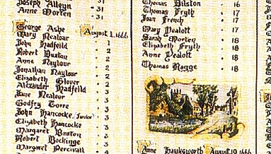 Another detail from the parish plague record