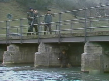 Charles hides beneath the bridge