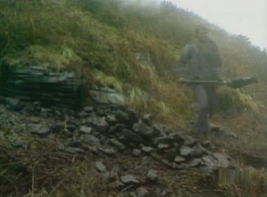 Taking on coal from the trackside