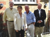 Tristan de Vere Cole, Lucy Fleming, Peter Jefferies and Stephen Dudley at the series 3 DVD studio day, August 2005