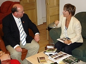 Stephen Dudley and Lucy Fleming at the series 3 DVD studio day, August 2005