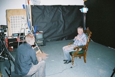 Pennant Roberts in the studio with interviewer Andy Priestner