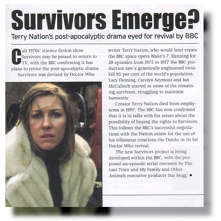 The 'Survivors Emerge?' report from Dreamwatch September 2006