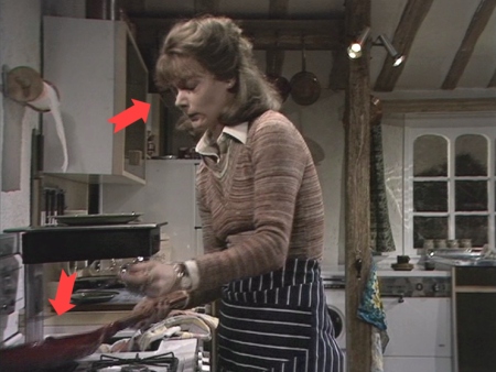 Abby cooks up bacon and eggs for her husband David at their family home