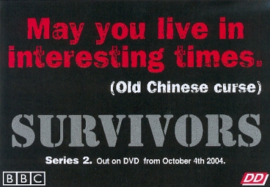 Season two Survivors DVD advert from the October 2004 edition of SFX