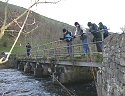 Charles' point of view as he enters the river