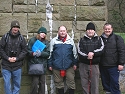 Fans gather beneath the Monsal viaduct