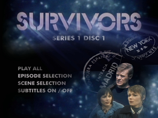 Main menu from disc one of the BBC Survivors DVD boxset