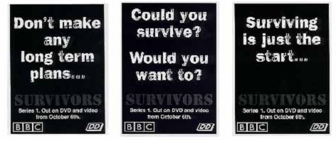 Survivors series one DVD, adverts from SFX 110, 2003