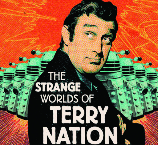 Detail from the front cover of The Man Who Invented the Daleks: The Strange Worlds of Terry Nation