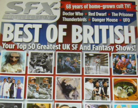 Detail from the from cover of SFX special Best of British: Your Top 50 Greatest UK SF and Fantasy Shows